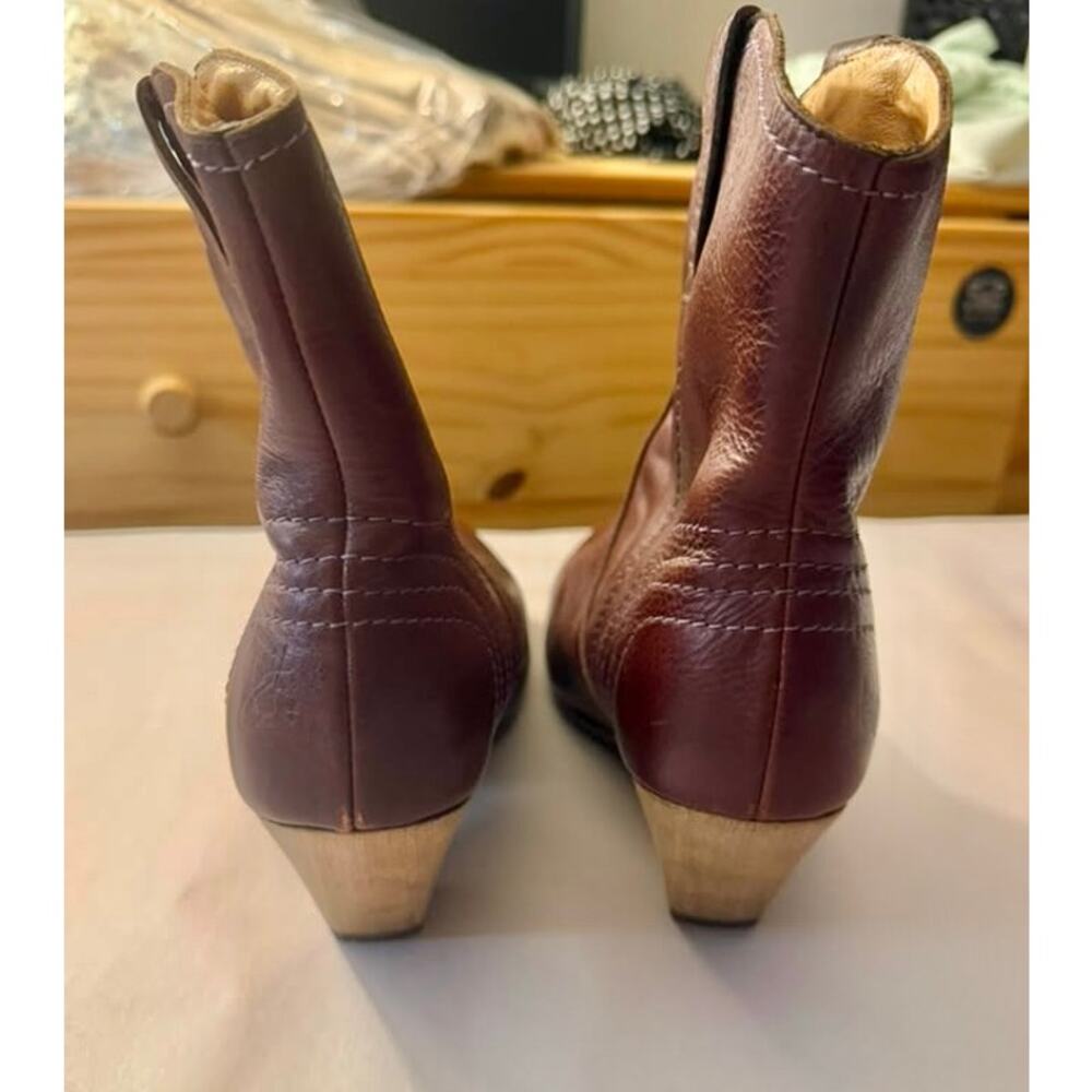 John Fluevog Dawson City Boots in Brown Leather Western Cone Heel Sz 11.5 Womens - Picture 7 of 8